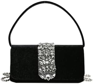CORIOS Evening Bag for Women Rhinestone Clutch Bag Sparkly Crystal Handbag Bridal Wedding Purse Glitter Shoulder Bag
