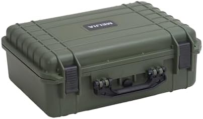 MEIJIA All Weather Portable Waterproof Hard Case,Camera Case with Customizable Fit Foam, Perfectly Protection of Camera, Drones,Pistols,Lens,Equipments,18.5 x14.06x6.93inches