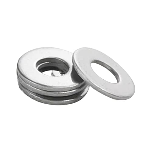 Fajoeda M6 Flat Washers 120Pcs M6 304 Stainless Steel Flat Washer for Bolts Screws, M6 x 12 mm x 1.5 mm