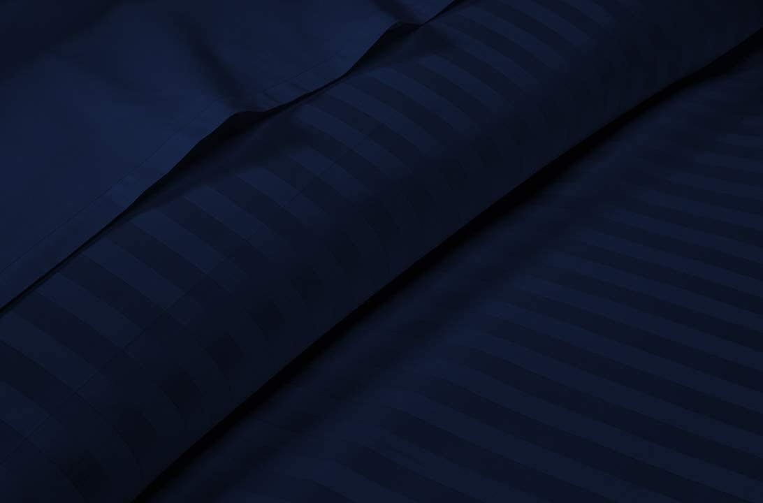Linen Sheets 100% Egyptian Cotton- Twin-XL Sheet Set 4 Piece- 1000 Thread Count- Fits Upto 18" Deep Pocket- Long Staple Cotton Bedding, Sateen Weave-Light Blue Solid