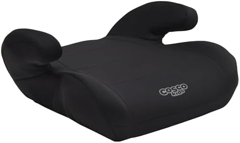 Cosco Kids Topside Lightweight Backless Belt-Positioning Booster Car Seat, Washable Cover, Black