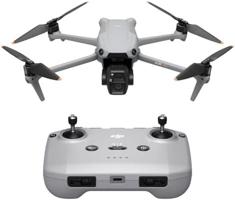 DJI Air 3S Fly More Combo (RC 2 Screen Remote Controller), Drone with 1" CMOS Wide-Angle & Medium Tele Camera for Adults, 4K/60fps, Omnidirectional Sensing & 3 Batteries for Extended Flight Time