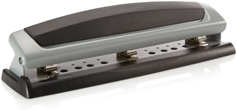 Swingline Precision Pro Desktop 2 Or 3 Hole Punch, 10 Sheet Capacity, Black And Silver (A7074037A)