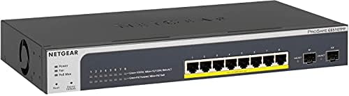 NETGEAR 26-Port PoE Gigabit Ethernet Smart Switch (GS724TP) - Managed, 24 x 1G, 24 x PoE+ @ 190W, 2 x 1G SFP, Optional Insight Cloud Management, Desktop or Rackmount, and Limited Lifetime Protection