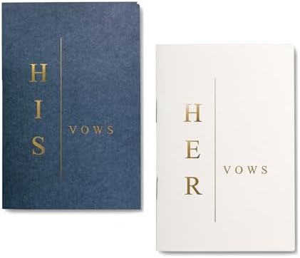 GroomBrideGifts Wedding Vow Book for His and Hers, Soft Touch, Perfectly Sized Bride and Groom Vow Books, Wedding Essentials, Wedding Registry Ideas, His and Hers Gifts