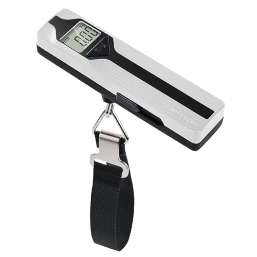 travel inspira Luggage Scale Battery-Free, Travel Essentials, Portable Handheld Digital Suitcase Weight Scale for for Travel Accessories, 110lbs/50kg (Gray)