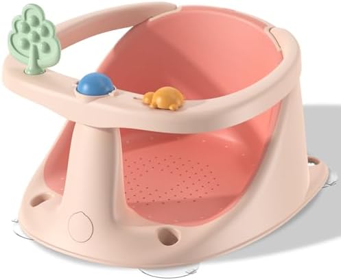 Baby Bath Seat for Babies 6 Months & Up, Non-Slip with Suction Cups, Safe & Comfortable Infant Bath Seat for Bathtub, Grey