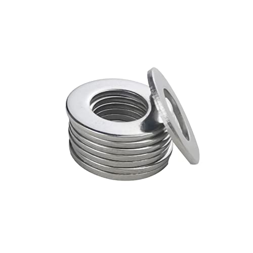 Fajoeda M6 Flat Washers 120Pcs M6 304 Stainless Steel Flat Washer for Bolts Screws, M6 x 12 mm x 1.5 mm