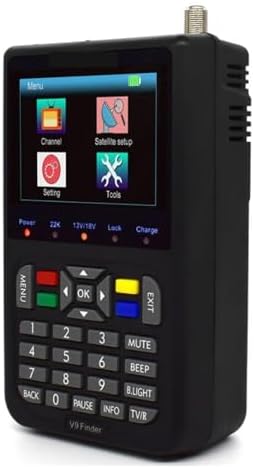 V9 Finder Supports H.265 Satellite Finder LCD Digital Satellite Signal Finder Meter Satfinder Vs Satlink Ws 6933(Yellow)