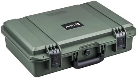Lykus HC-4410 Waterproof Hard Case with Customizable Foam Insert, Interior Size 17.32x11.42x4.72 in, Suitable for up to 16" Laptop,Starlink Mini,Keyboard,Drill,Audio Mixer,mic,Flashlight,and More