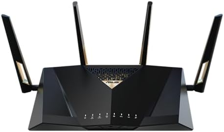 ASUS RT-BE86U BE6800 Dual-Band WiFi 7 Router, Supports 4096-QAM, MLO, AI WAN Detection, AiMesh, Subscription-Free Network Security, and Comprehensive VPN Features, Guest Network Pro, Gaming