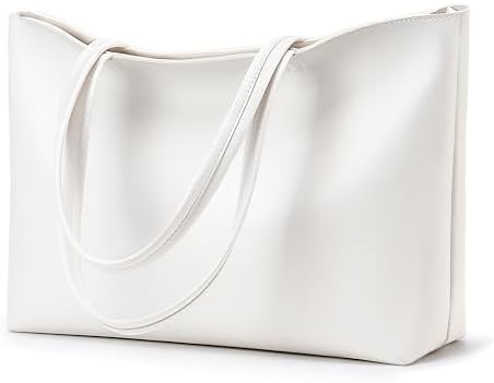 KALIDI Tote Bag Zipper Shoulder Bag Faux Leather Purses for Women Large Casual Handbag Work Dating College