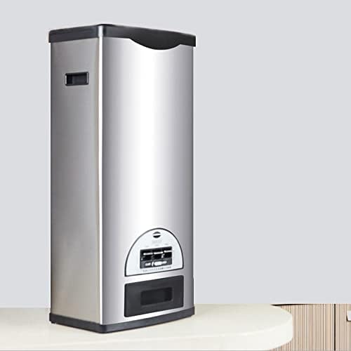 Rice Tank Rice Storage Rice Storage Container Stainless Steel 25/33/45/55/66LB Sealed Grain Rice Cabinet Rice Storage Bucket (Black 20kg)
