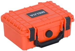 MEIJIA Portable All Weather Waterproof Protective Hard Case,Camera Case with Customizable Fit Foam, Fit use of Drones, Cameras, Equipments, 8.12"x6.56"x3.56" (Black)