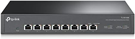 TP-Link TL-SX1008 | 8 Port 10G/Multi-Gig Unmanaged Ethernet Switch | Desktop/Rackmount | Plug & Play | Sturdy Metal Casing | Limited Lifetime Protection | Speed Auto-Negotiation