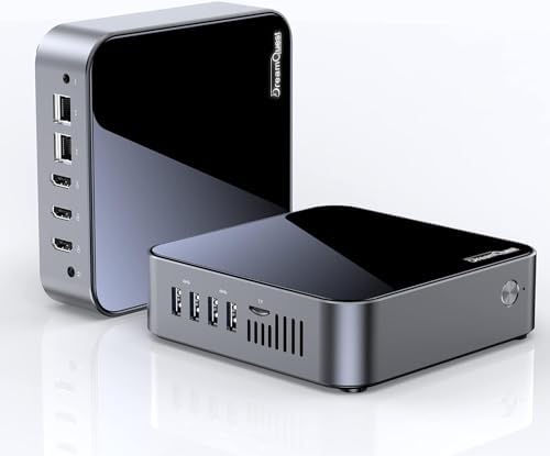 DreamQuest Mini PC Preinstalled Windows 11 Pro,Intel Alder Lake 2025 New N150 (up to 3.6GHz) 16GB DDR4+1TB M.2 SSD,Mini Desktop Computer 4K HD HDMI/WiFi5/BT5.0/USB3.2/Gigabit Port for Home Office