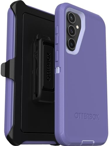 OtterBox Galaxy S23 FE Defender Series Case - Black, Rugged & Durable, with Port Protection, Includes Holster Clip Kickstand