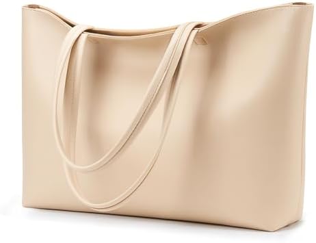 KALIDI Tote Bag Zipper Shoulder Bag Faux Leather Purses for Women Large Casual Handbag Work Dating College