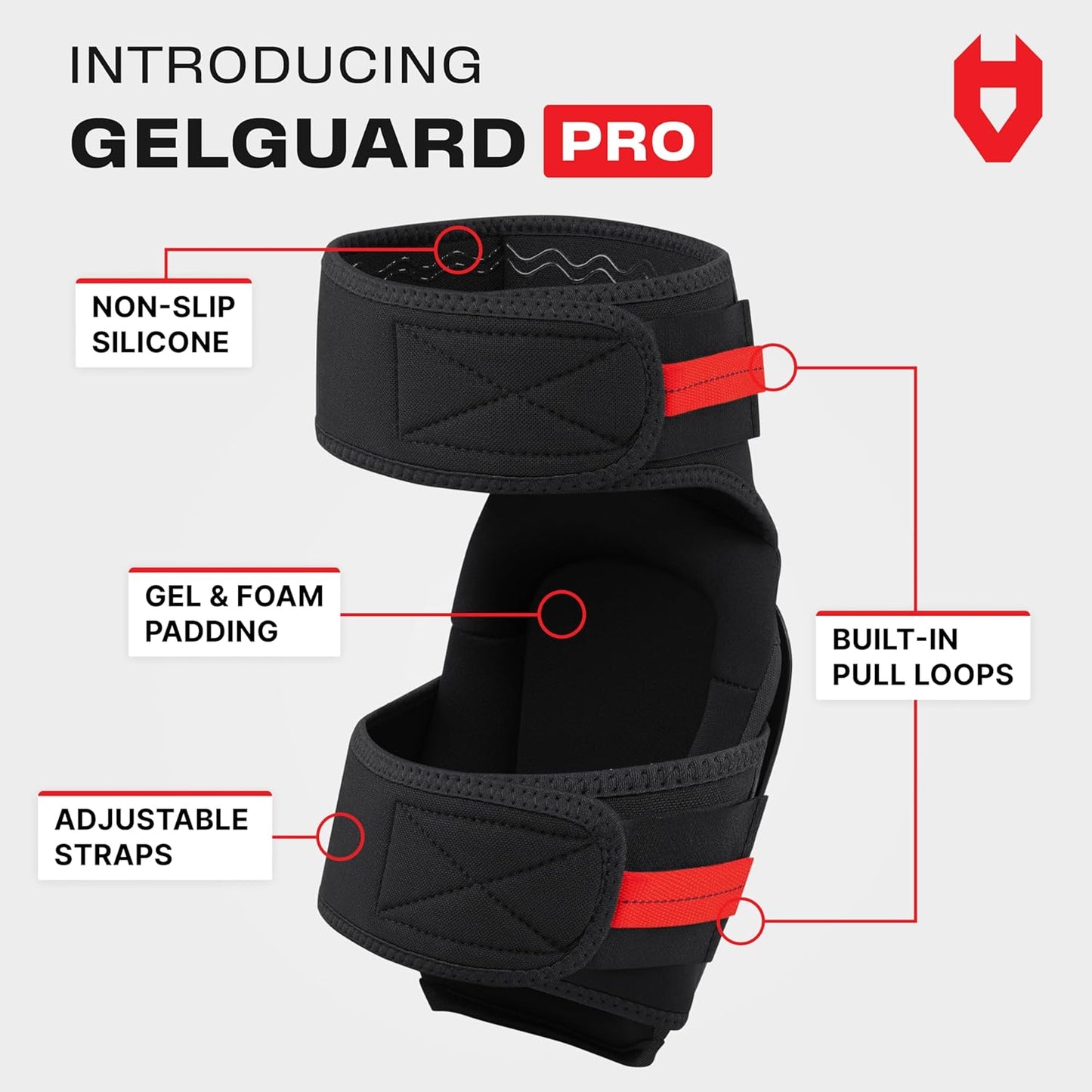 NoCry Professional Work Knee Pads for Men Construction with Ankle Support and Heavy Duty Anti-Slip Cap - Foam Cushion and Extra Thick Gel Knee Pads for Women and Men - Reinforced Thigh & Shin Straps