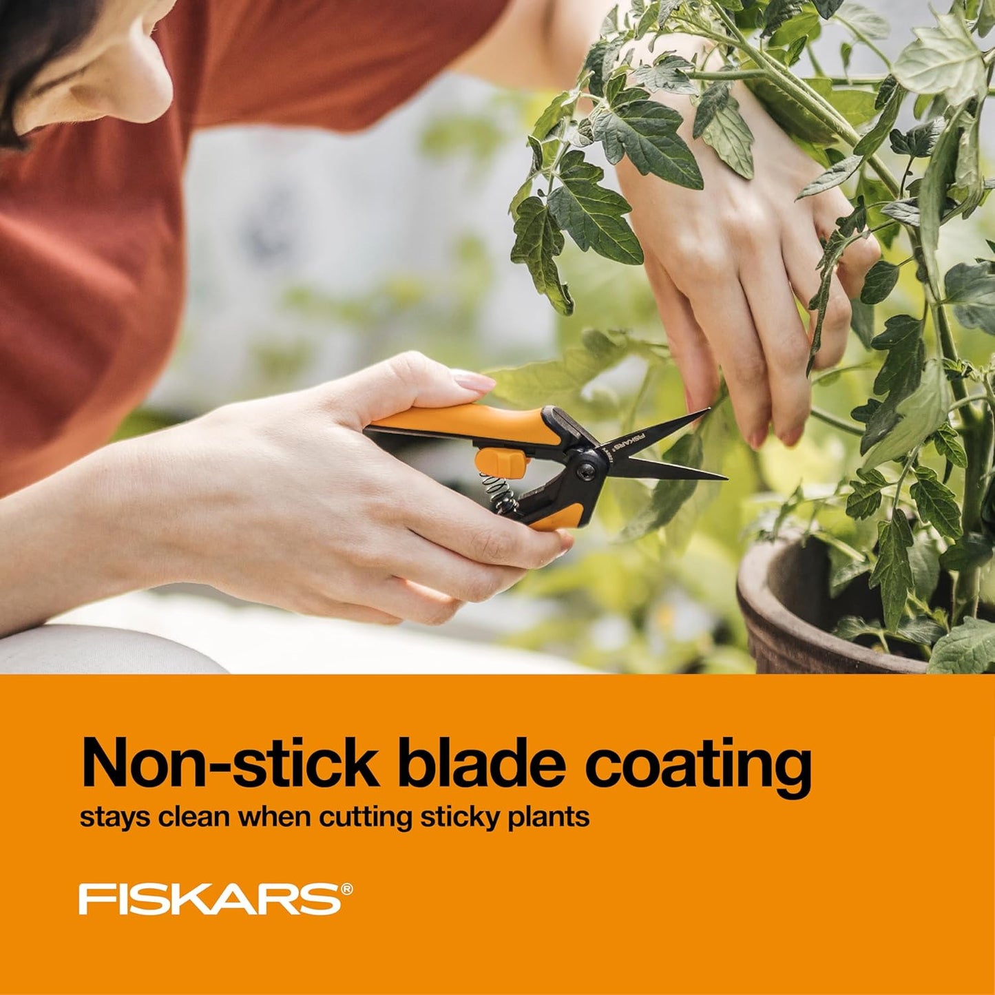 Fiskars Non-Stick Softgrip Micro-Tip Pruning Snip