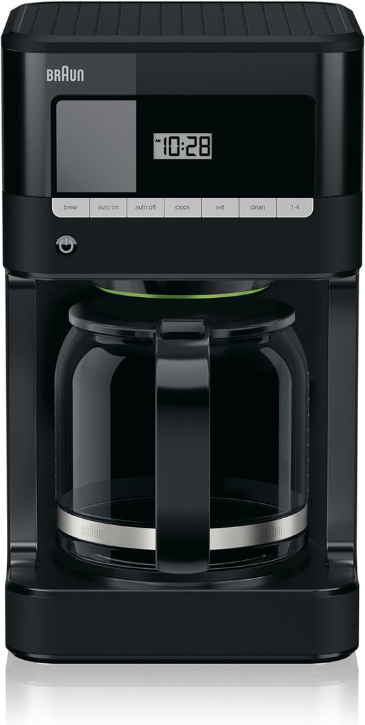 Braun BrewSense Drip Coffee Maker - 12 Cup - KF7000BK, Black - PuriLite