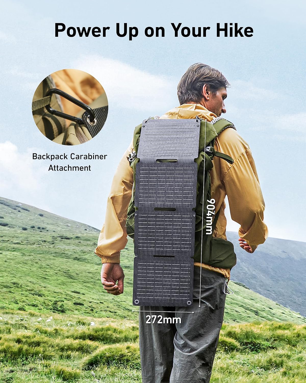 Anker Solix Solar Panel PS30, 5mm Portable Solar Panel, 30W Foldable Solar Charger, IP65 Water and Dust Resistance, Ultra-Fast Charging, Charges 2 Devices at Once, For Outdoor Camping, Hiking