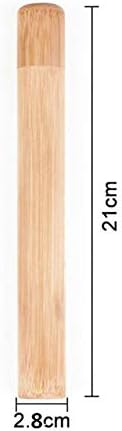 2 Pcs Eco-friendly Healthy Natural Bamboo Toothbrush Storage Empty Portable Reusable Toothbrush Container Holder Personal Cleaning Tools Case Tube for Travel Trip