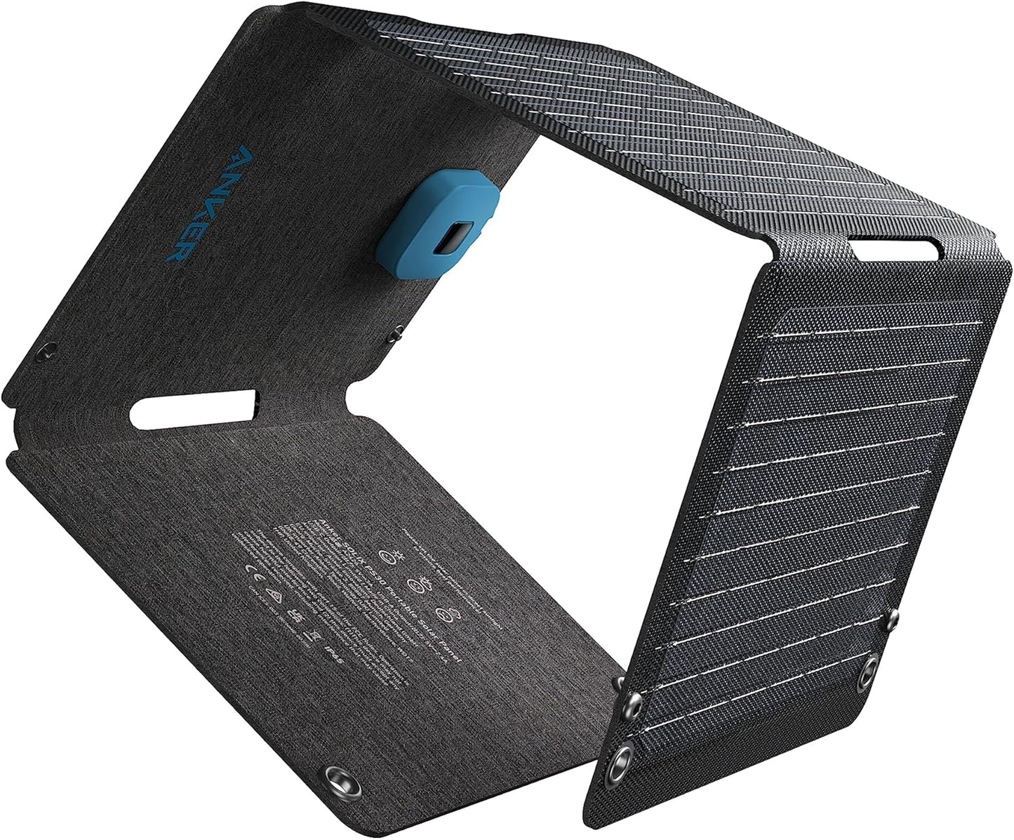 Anker Solix Solar Panel PS30, 5mm Portable Solar Panel, 30W Foldable Solar Charger, IP65 Water and Dust Resistance, Ultra-Fast Charging, Charges 2 Devices at Once, For Outdoor Camping, Hiking