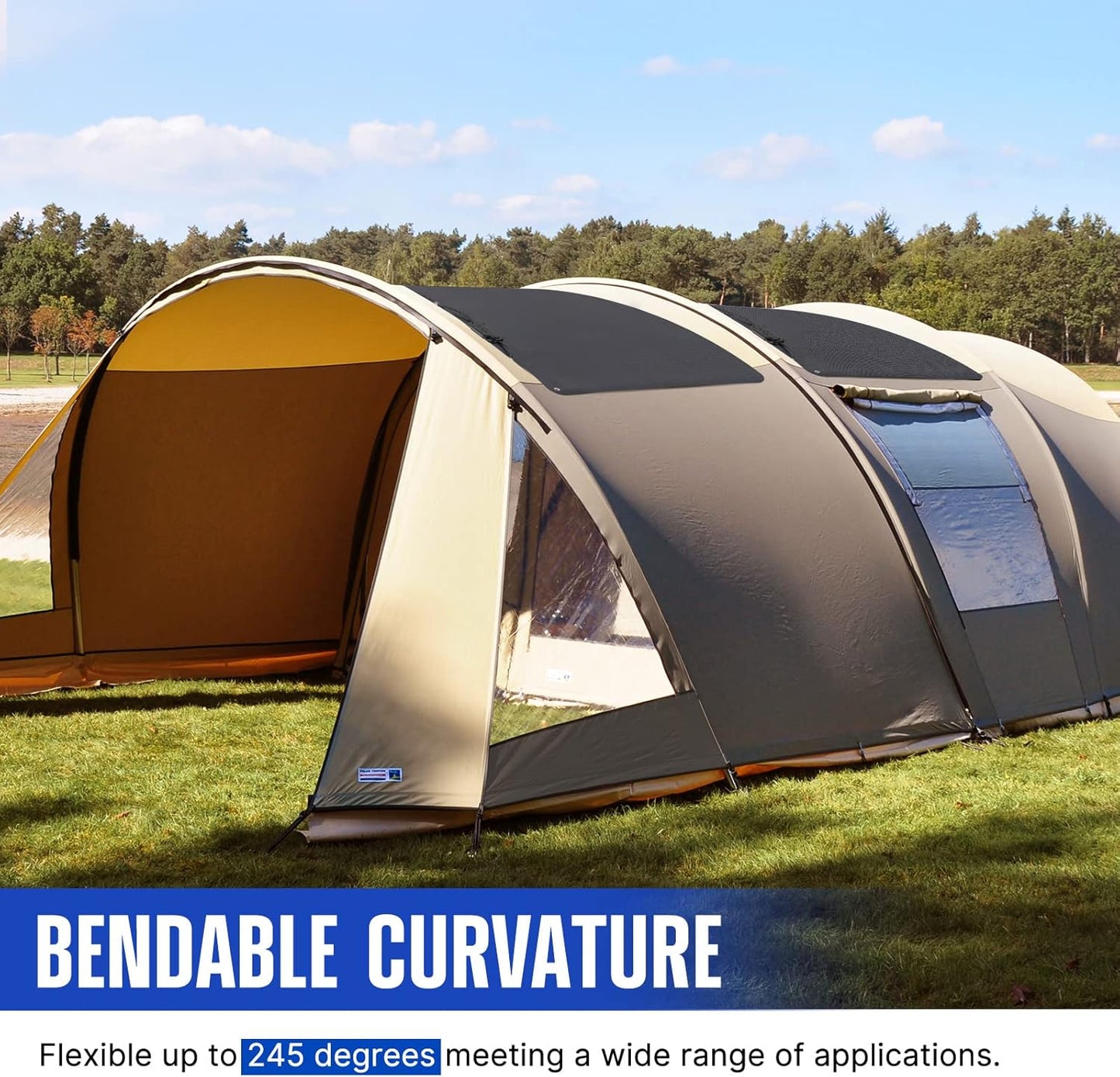 ATEM POWER Solar Panel 55W Portable Solar Panel 245° Bendable flexible solar panel kit 12 volt solar panels Monocrystalline with Uneven Surfaces Lightweight for RV Tent Roof Boat Cabin Marine Camping