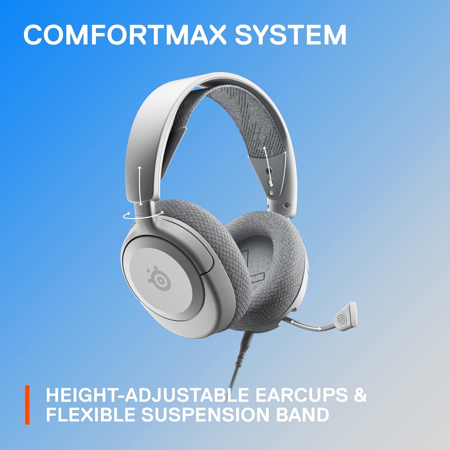 New SteelSeries Arctis Nova 1P Multi-System Gaming Headset — Hi-Fi Drivers — 360° Spatial Audio — Comfort Design — Durable — Lightweight — Noise-Cancelling Mic — PS5/PS4, PC, Xbox, Switch - White