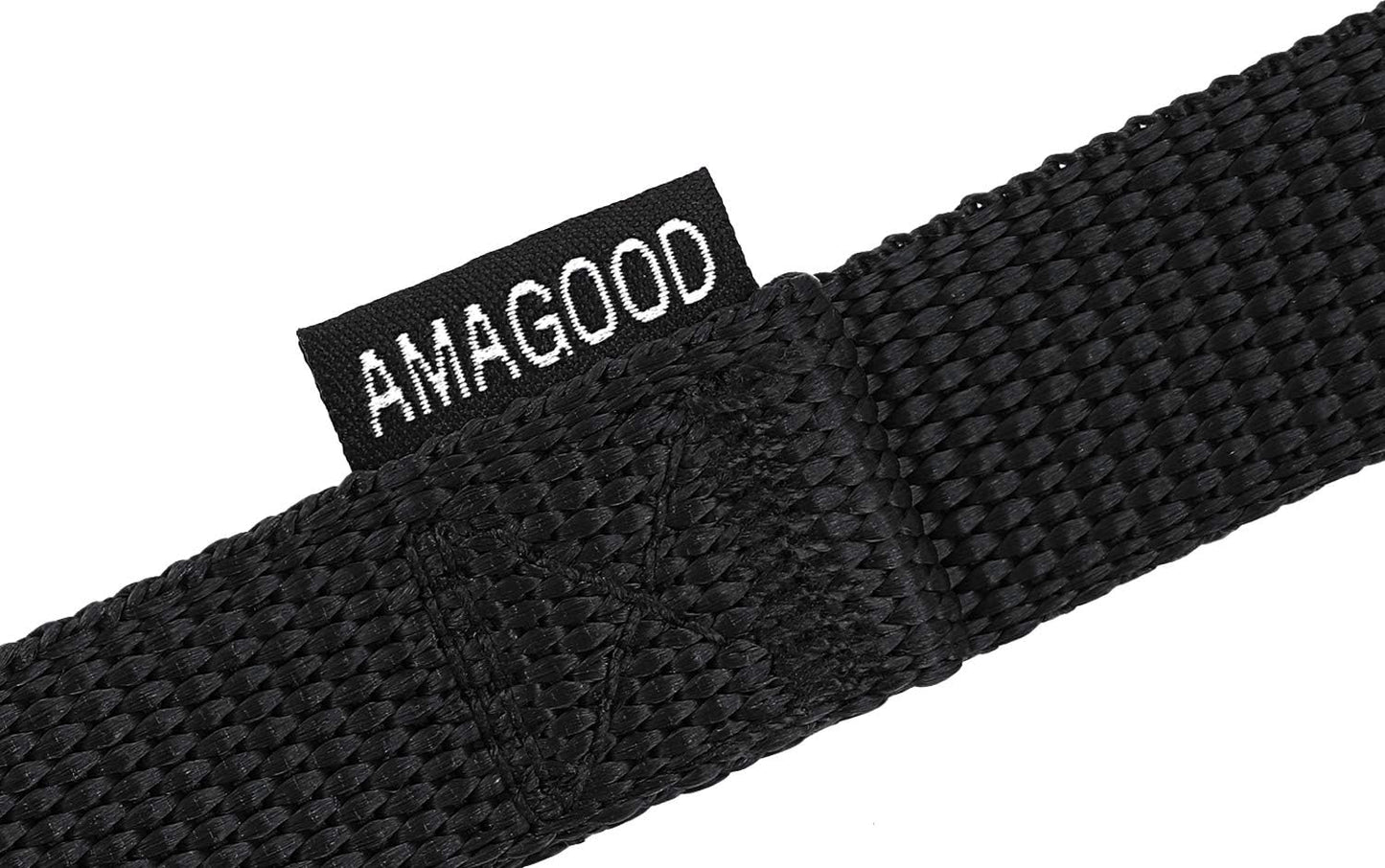 AMAGOOD Dog/Puppy Obedience Recall Training Agility Lead-15 ft 20 ft 30 ft 50 ft Long Leash-for Dog Training,Tie Out,Play,Safety,Camping (50 feet, Black)