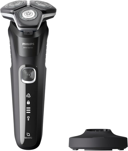 Philips Electric Shaver Series 5000, Wet & Dry with Charging Stand, S5898/25 - PuriLite