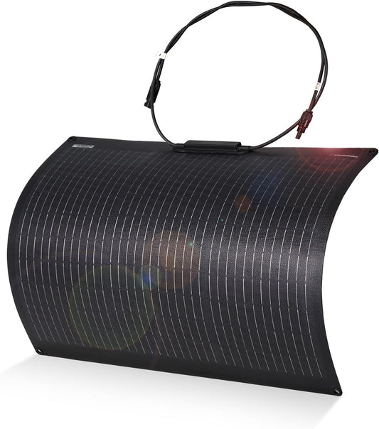 ATEM POWER Solar Panel 55W Portable Solar Panel 245° Bendable flexible solar panel kit 12 volt solar panels Monocrystalline with Uneven Surfaces Lightweight for RV Tent Roof Boat Cabin Marine Camping