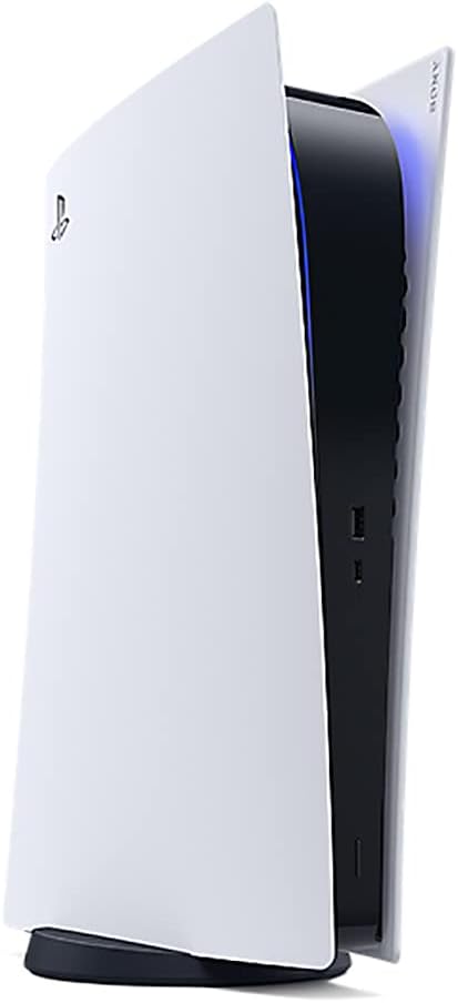 Sony PS5 PlayStation 5 Digital Edition Gaming Console + Wireless Controller - 16GB GDDR6 RAM, 825GB SSD, 120Hz 8K Output, White