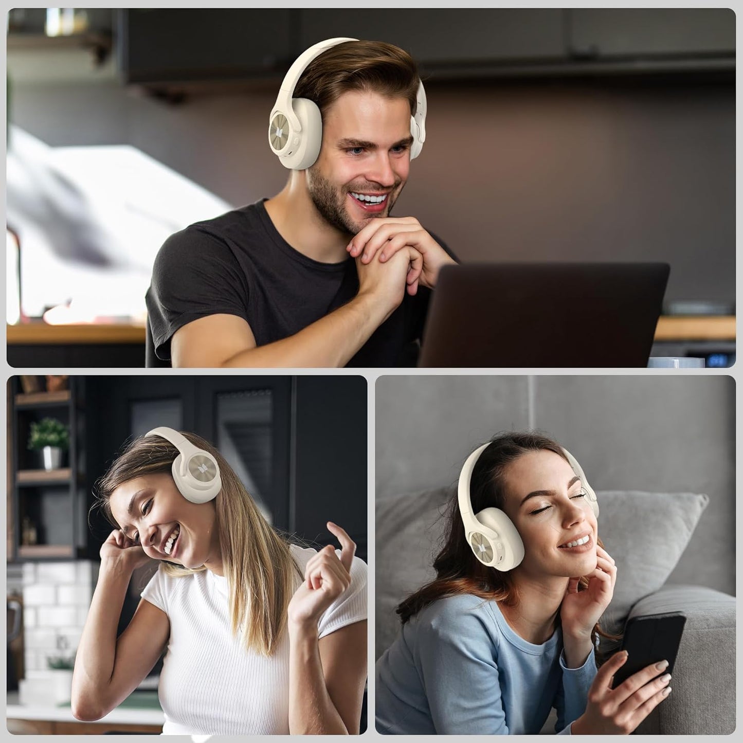 Monster Mission 200 Bluetooth Headphones, Wireless Headphones with 3 EQ Modes, Low Latency HiFi Stereo Foldable Lightweight Headset, 70H Playtime,Deep Bass for Home Office Cellphone PC Ect