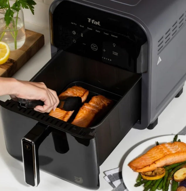 T-fal Infrared Air Fryer, 7-in-1, 5 L (5.3 qt.) Infra-Heat Technology, Black - PuriLite