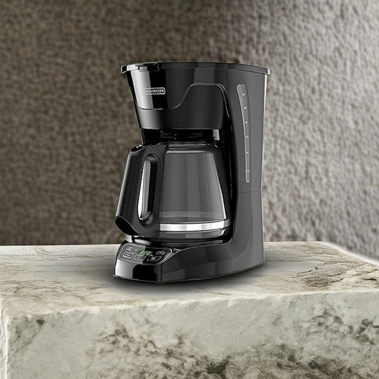 BLACK+DECKER Programmable Digital Coffeemaker, 12-Cup Coffee Machine, Black - PuriLite