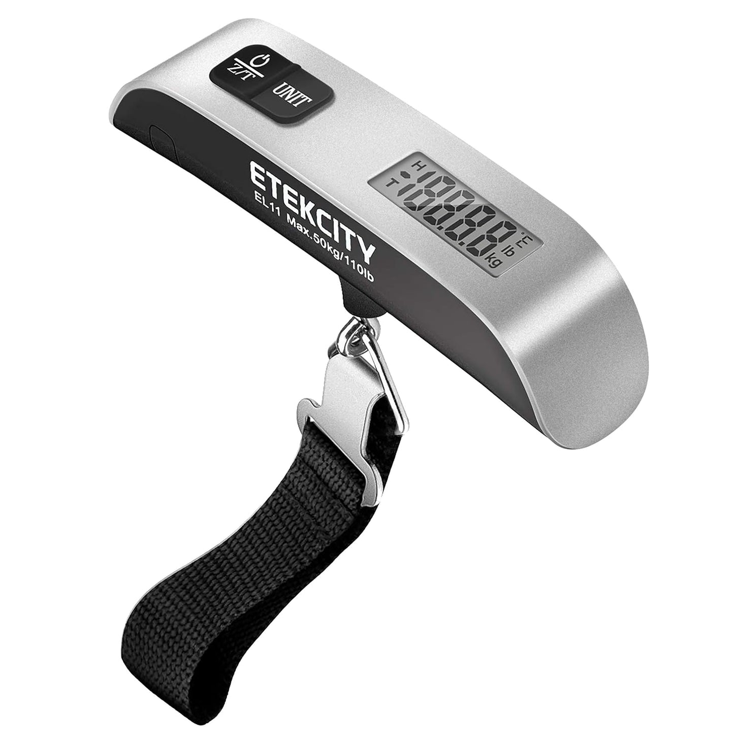 Etekcity Digital Hanging Luggage Scale, Portable Handheld, Suitcase Scale with Rubber Paint, Temperature Sensor, 110 Pounds