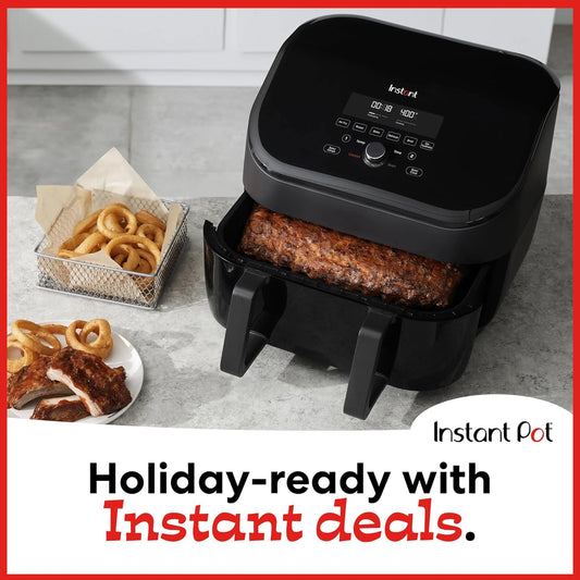 Instant Vortex 9 Quart VersaZone 8-in-1 Air Fryer with Dual Basket Option, From the Makers of Instant Pot with EvenCrisp Technology, Nonstick and Dishwasher-Safe Basket, App With Over 100 Recipes, TBD - PuriLite