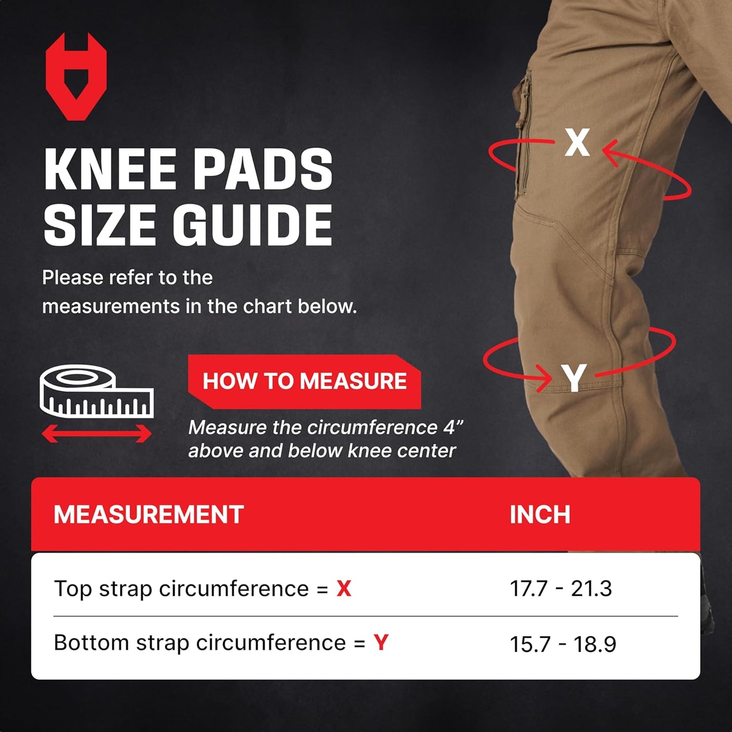 NoCry Professional Work Knee Pads for Men Construction with Ankle Support and Heavy Duty Anti-Slip Cap - Foam Cushion and Extra Thick Gel Knee Pads for Women and Men - Reinforced Thigh & Shin Straps