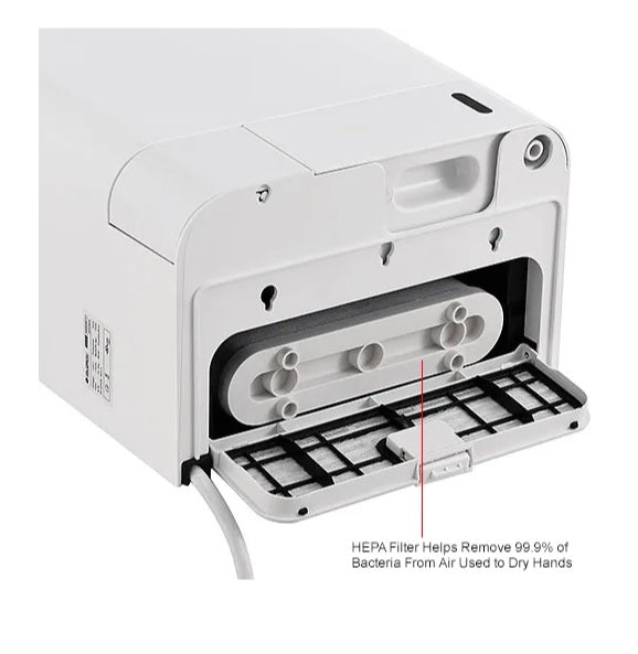 Global Industrial™ High Velocity Vertical Automatic Hand Dryer W/ HEPA Filter, White, 110-120V