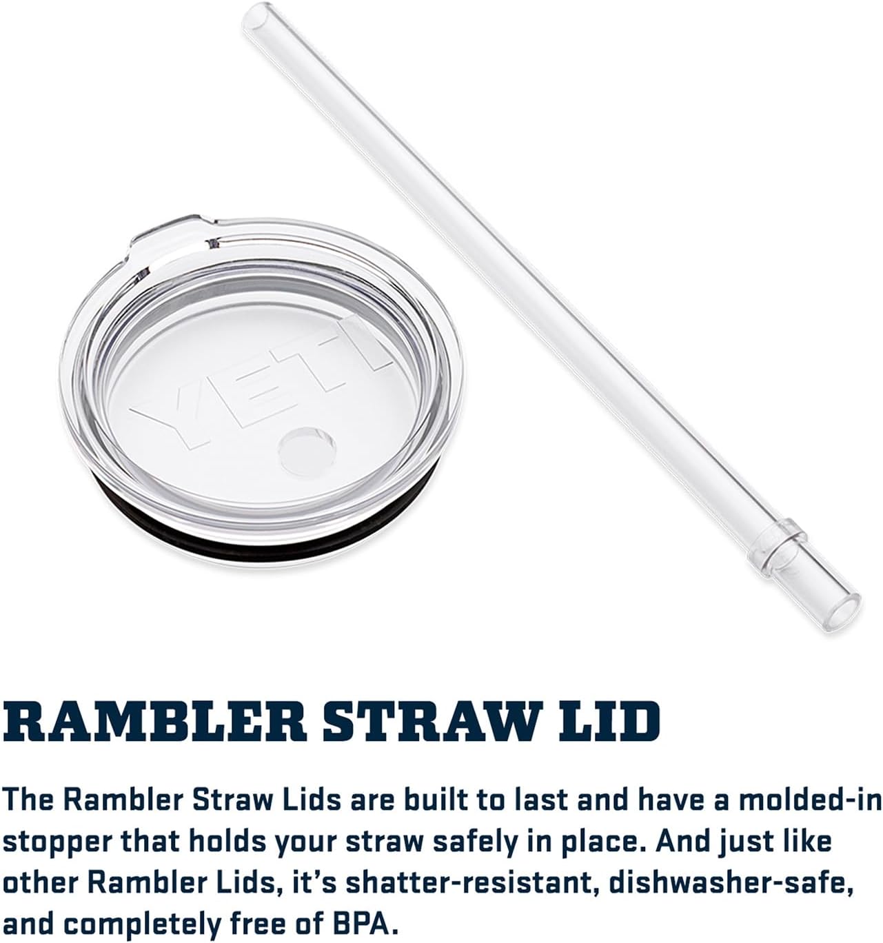 YETI Rambler 25 oz Straw Mug, Vacuum Insulated, Stainless Steel, Big Wave Blue