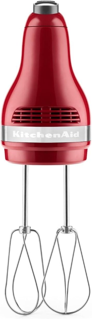 KitchenAid KHM512ER 5-Speed Hand Mixer, Empire Red