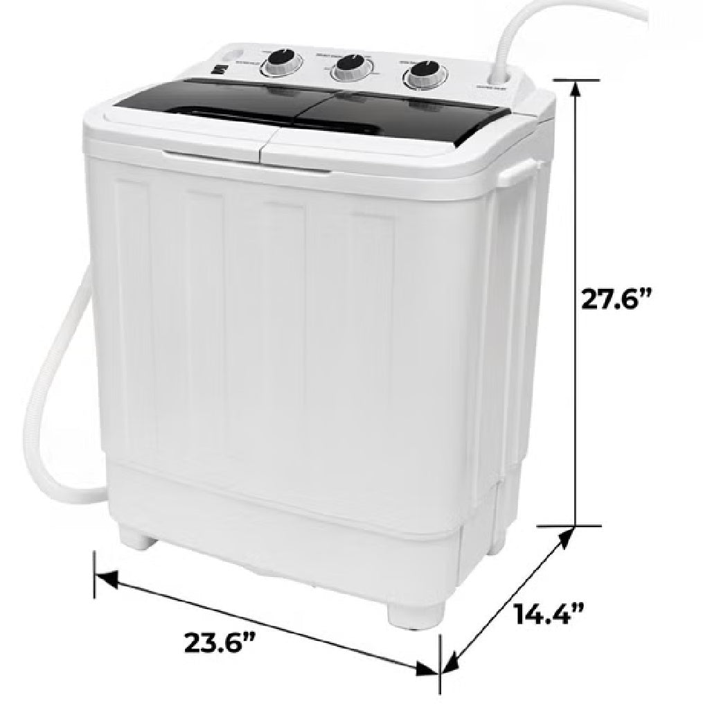 Kenmore 24 in. 2 in 1 Portable Compact Twin Tub Washer and Spin Dryer, 15.5 lbs. Capacity