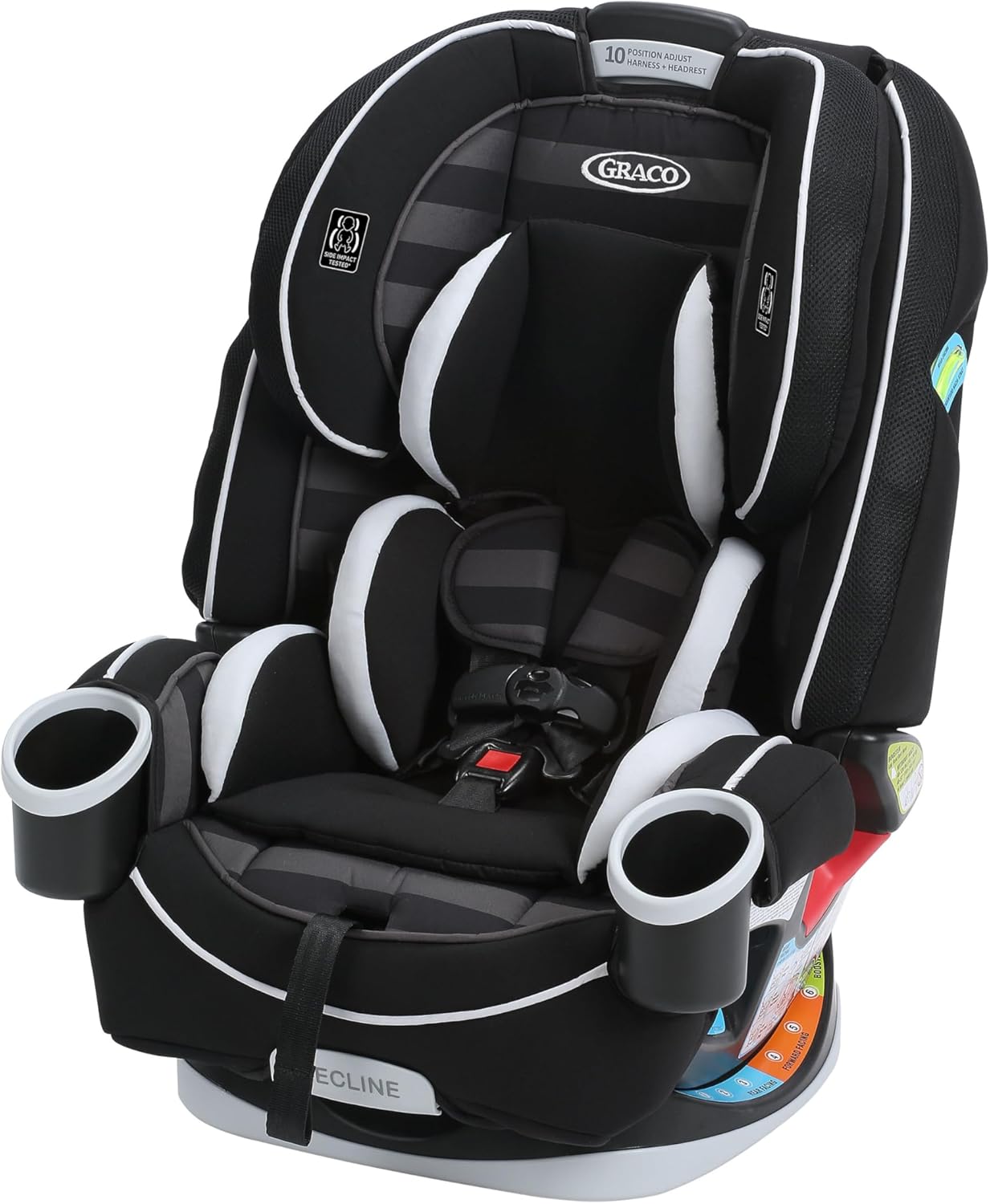 Graco 4Ever All-in-One Convertible Car Seat, 4-in-1 Baby to Big Kid Car Seat from 1.8-54 kg (4-120 lb), ProtectPlus Engineered, Rockweave