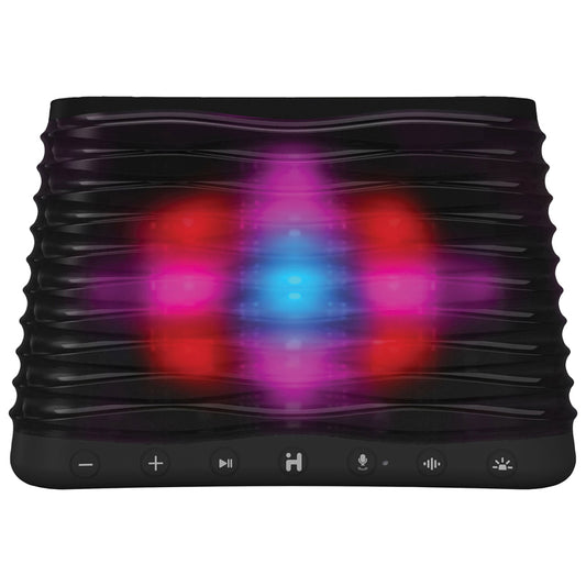 iHOME iBT751 - Bluetooth Speaker with Color-Changing Lights, Smart Assistant, 10W Stereo Sound - PuriLite