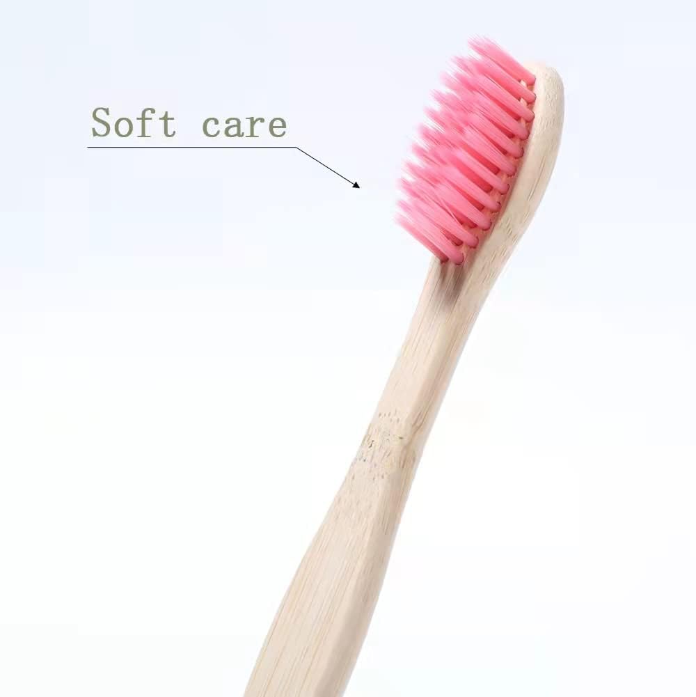 14 Pac Natuaral Green toothbrush bamboo,biodegradable and soft bristles