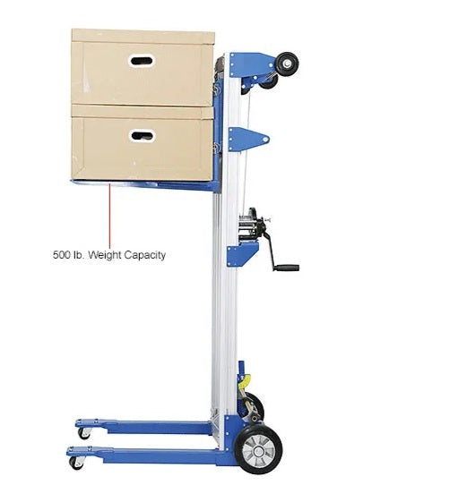 Global Industrial™ Lightweight Hand Operated Lift Truck, 500 Lb. Capacity Fixed Legs