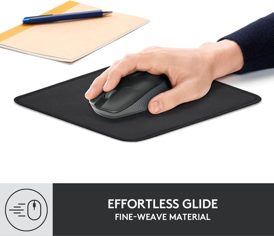 Logitech Mouse Pad - Studio Series, Computer Mouse Mat with Anti-slip Rubber Base, Easy Gliding, Spill-Resistant Surface, Durable Materials, Portable, in a Fresh Modern Design, Graphite - PuriLite