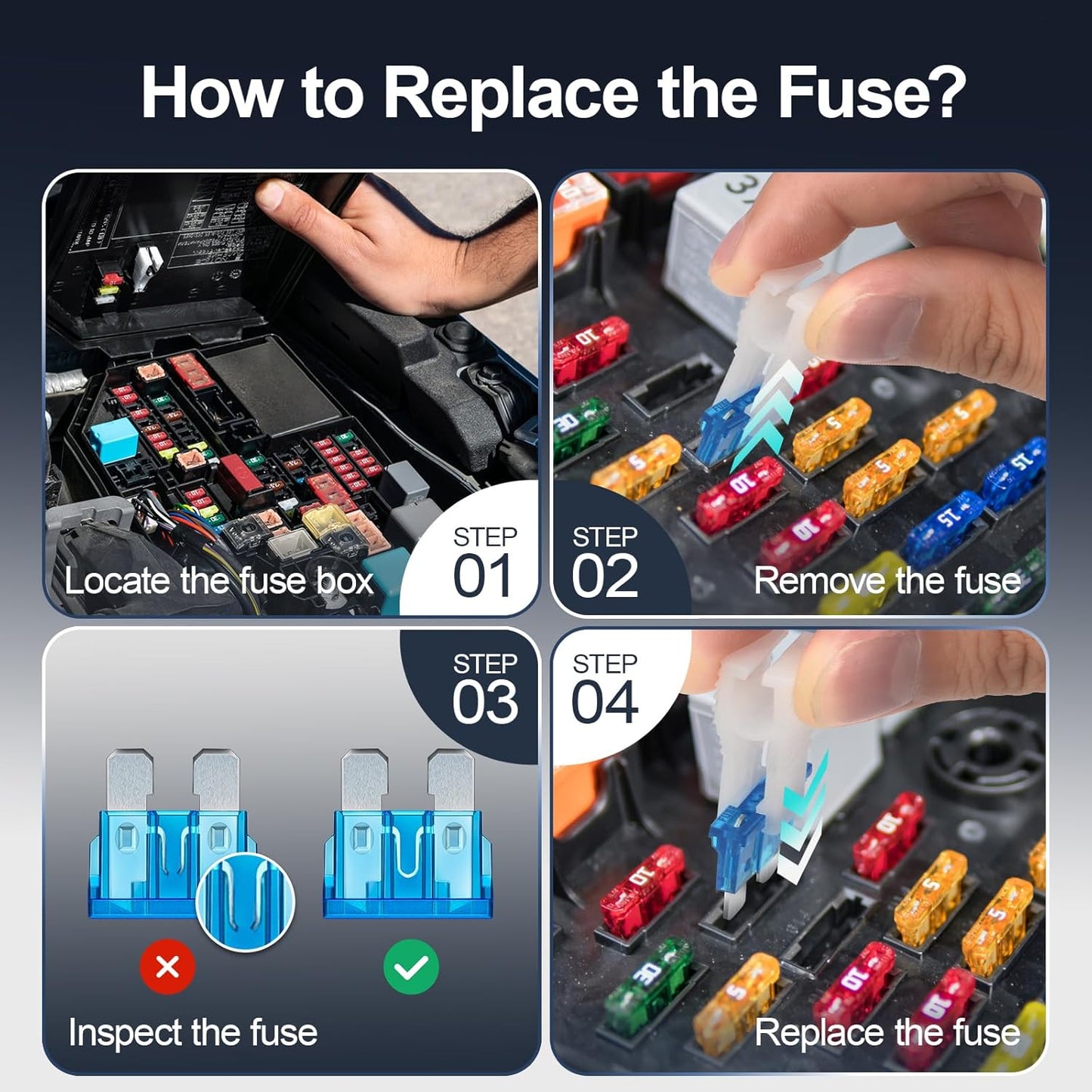 300Pcs Car Fuses Assortment Kit,160 Mini Blade Fuses Automotive + 90 Standard Auto Fuses + 50 Micro Fuse + Fuse Puller – for Car/RV/Truck/Motorcycle(2Amp 3A 5A 7.5A 10A 15A 20A 25A 30A 35A 40A)